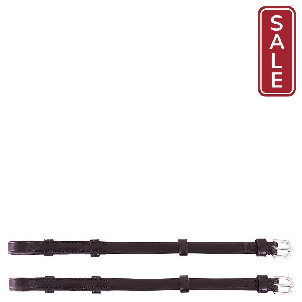 BR Cheekpieces-English Tack-Bieman De Haas-Black/Silver-Pony-Evolution Equestrian Co.