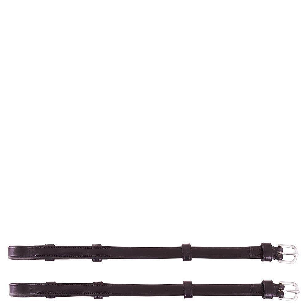 BR Cheekpieces-English Tack-Bieman De Haas-Black/Silver-Pony-Evolution Equestrian Co.