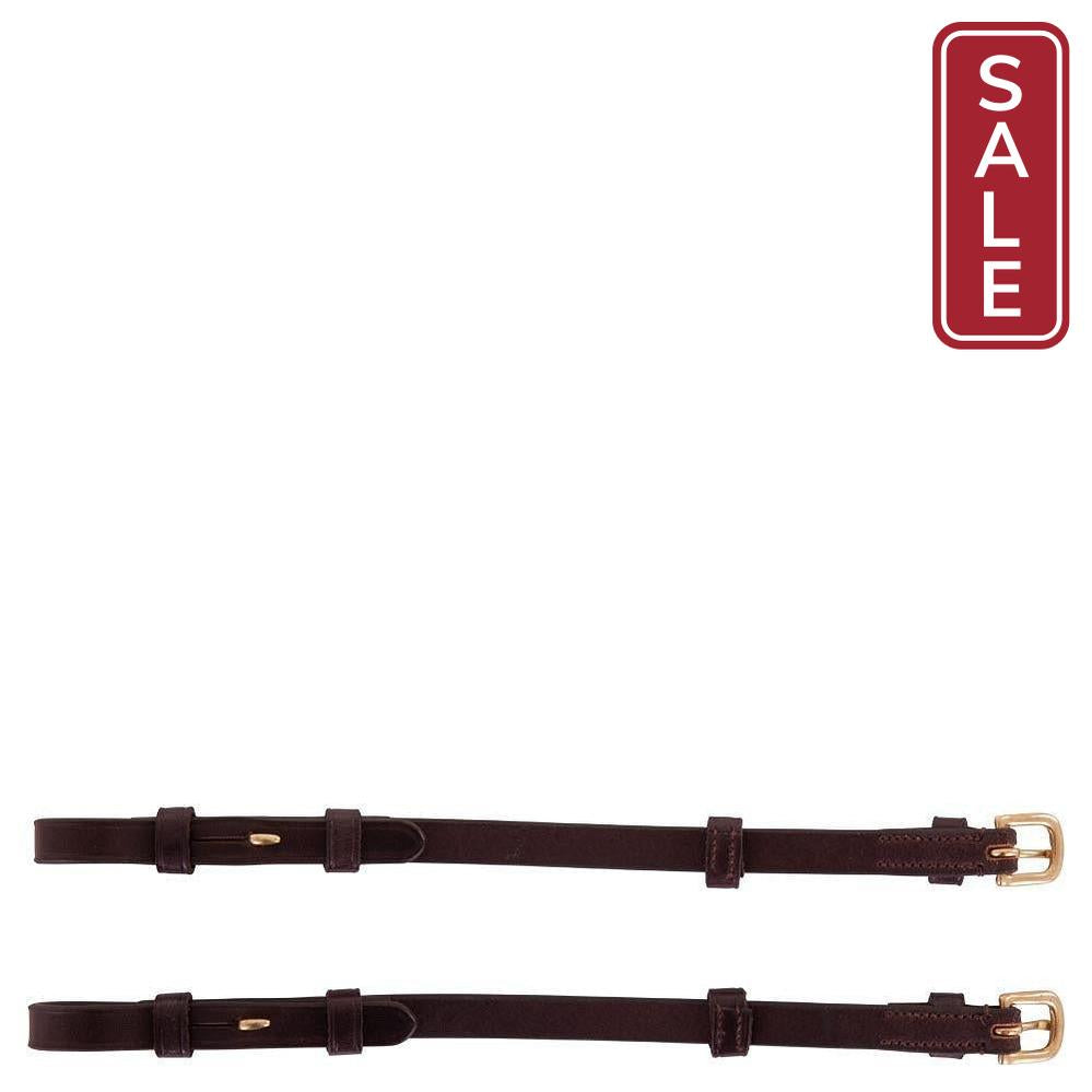 BR Cheekpieces-English Tack-Bieman De Haas-Brown/Gold-Pony-Evolution Equestrian Co.
