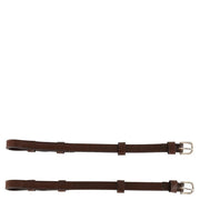 BR Cheekpieces-English Tack-Bieman De Haas-Oak/Silver-Pony-Evolution Equestrian Co.