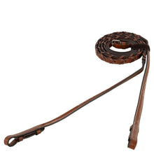 Load image into Gallery viewer, BR Hunter Laced Reins-English Reins-Bieman De Haas-Tobacco-Evolution Equestrian Co.
