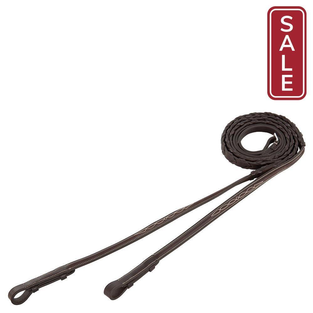 BR Hunter Laced Reins-English Reins-Bieman De Haas-Brown-Evolution Equestrian Co.