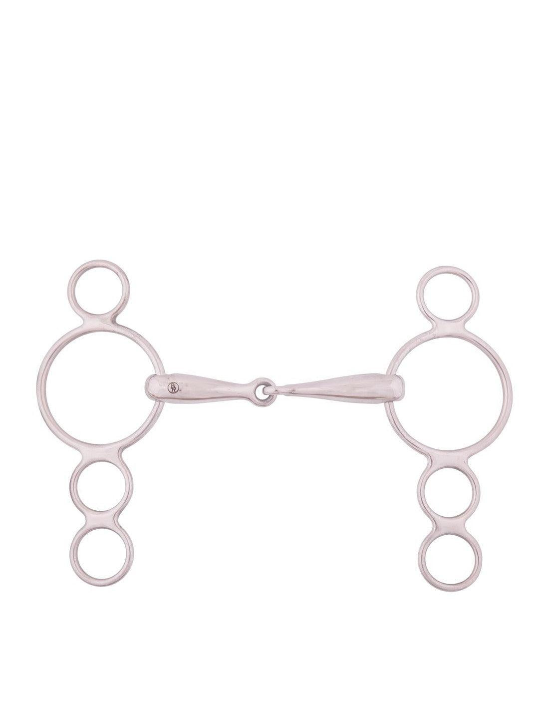 BR Single Jointed Four Ring Gag-Horse Tack-Evolution Equestrian Co.-135 mm / 5-1/4"-Evolution Equestrian Co.
