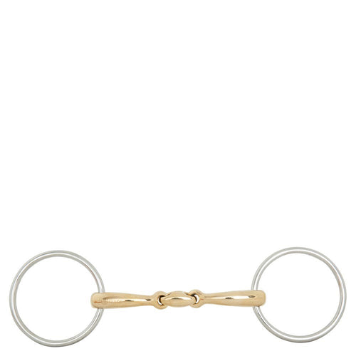 BR Soft Contact Double Jointed Loose Ring Snaffle-Bit-Bieman De Haas-11.5 cm / 4.5