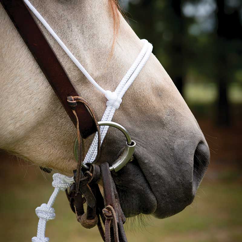 Francois Gauthier White Rope Noseband-Western Tack-Paratrade-Evolution Equestrian Co.