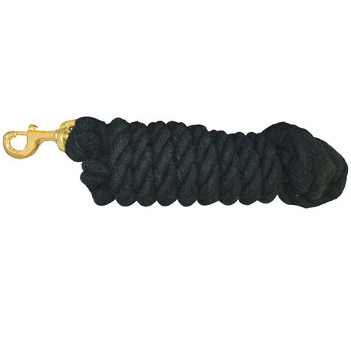 Heavy Duty Cotton Lead Rope-Horse Tack-Can Pro Equestrian Supply-Black-Evolution Equestrian Co.