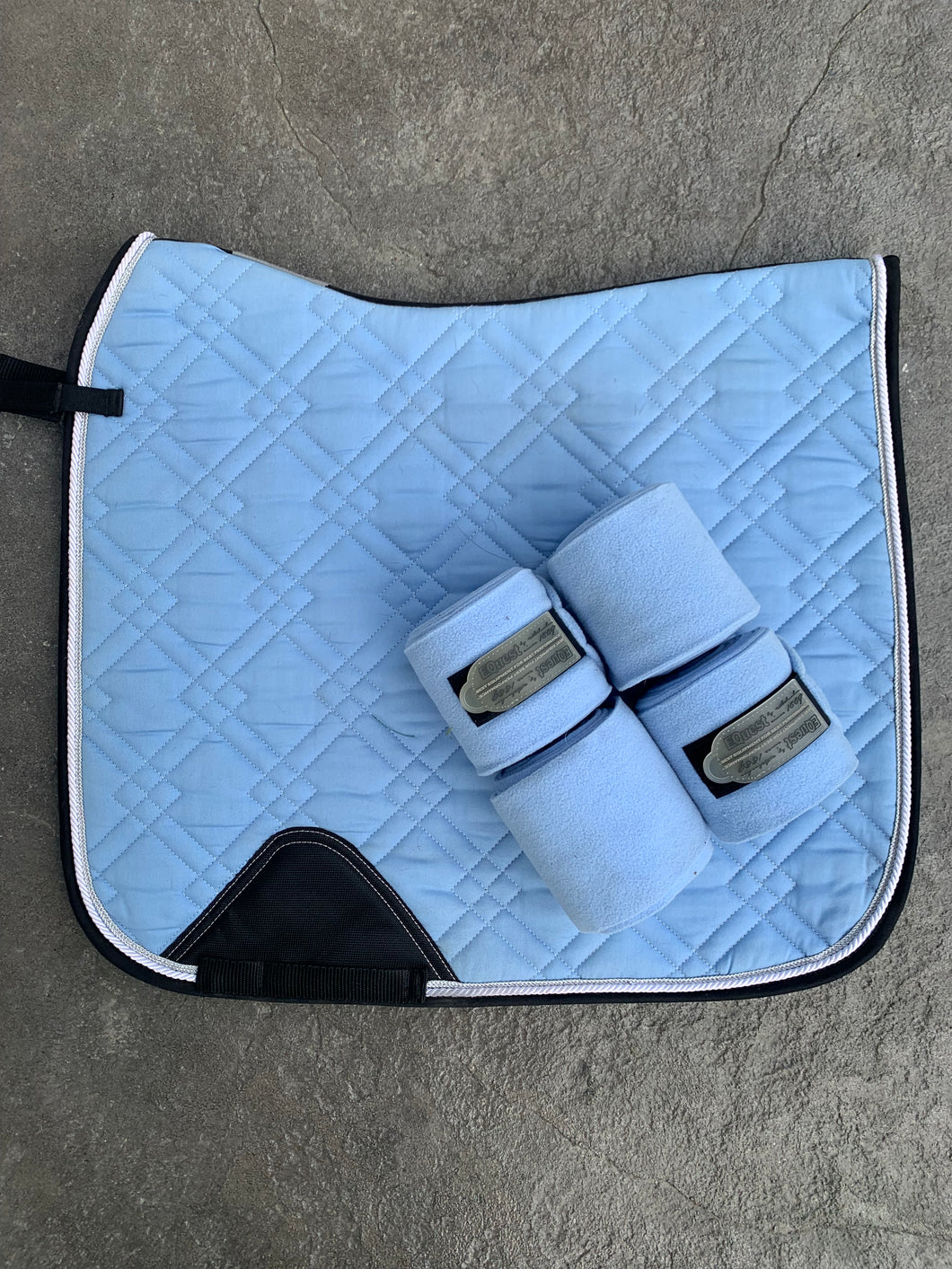 EQuest Dressage Saddle Pad and Polo Wrap Set Evolution Equestrian Co.