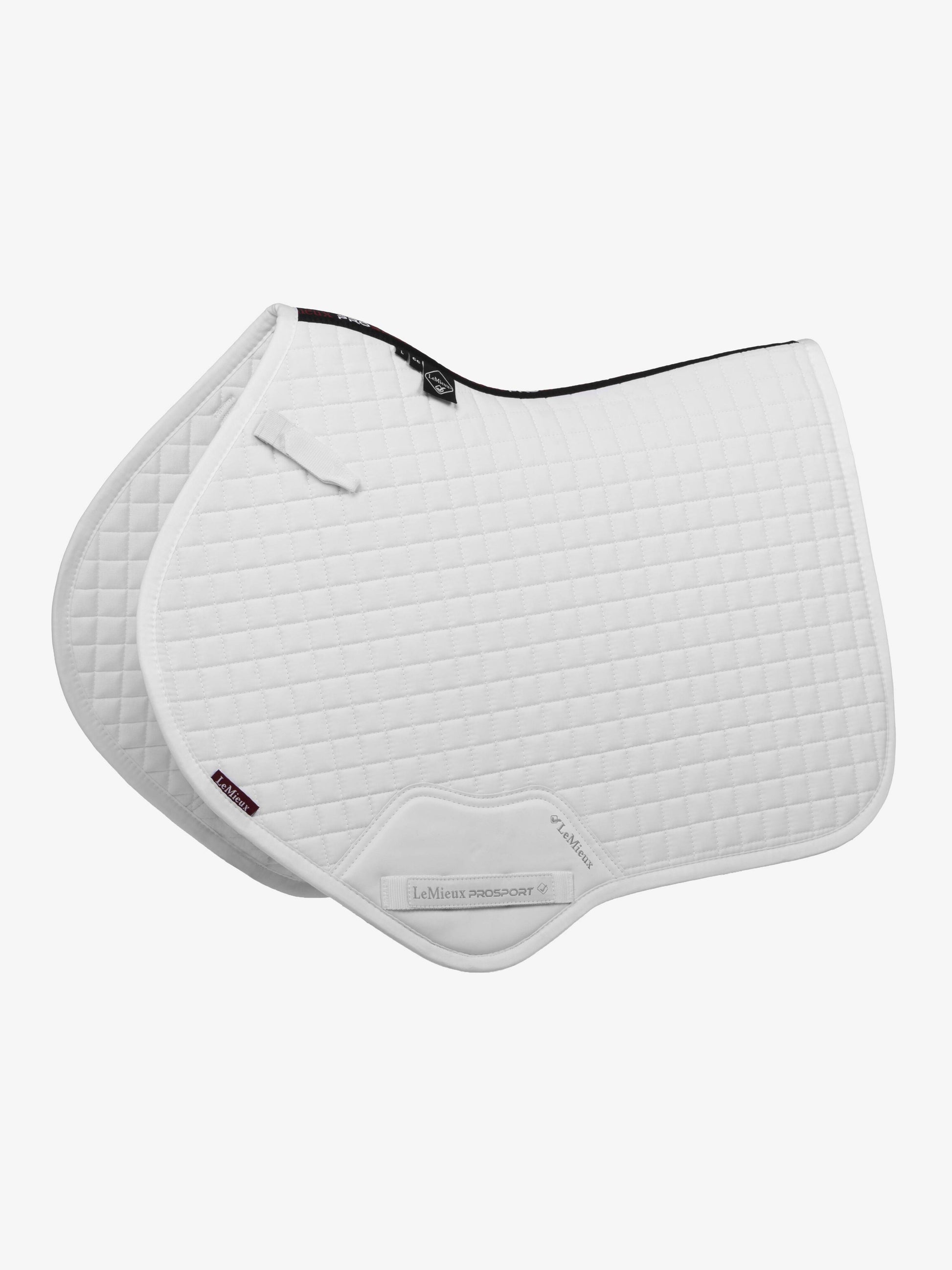 LeMieux Cotton Close Contact English Saddle Pad-English Saddle Pad-LeMieux-Small (Cob)-White-Evolution Equestrian Co.