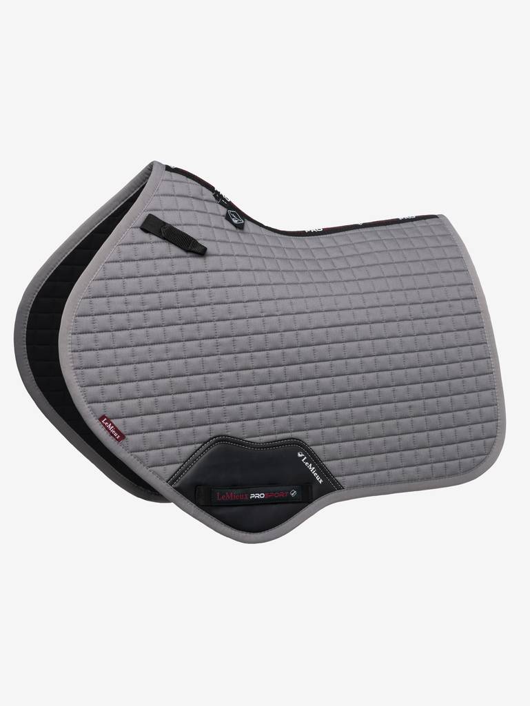 LeMieux Cotton Close Contact English Saddle Pad-English Saddle Pad-LeMieux-Large (Horse)-Grey-Evolution Equestrian Co.