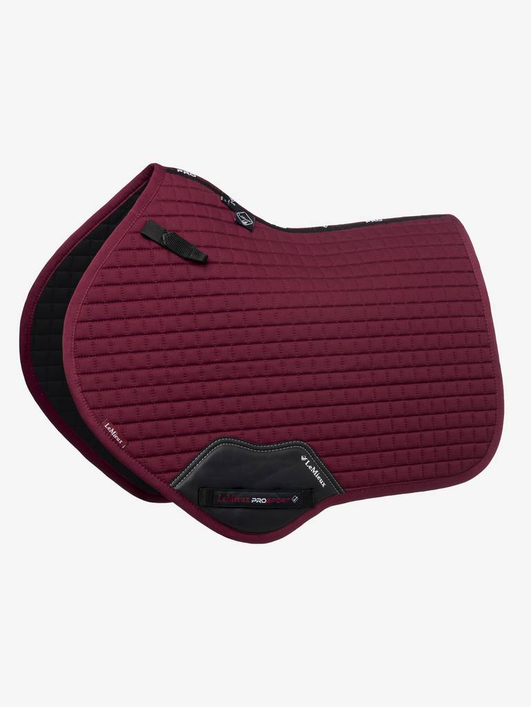 LeMieux Cotton Close Contact English Saddle Pad-English Saddle Pad-LeMieux-Small (Cob)-Burgundy-Evolution Equestrian Co.