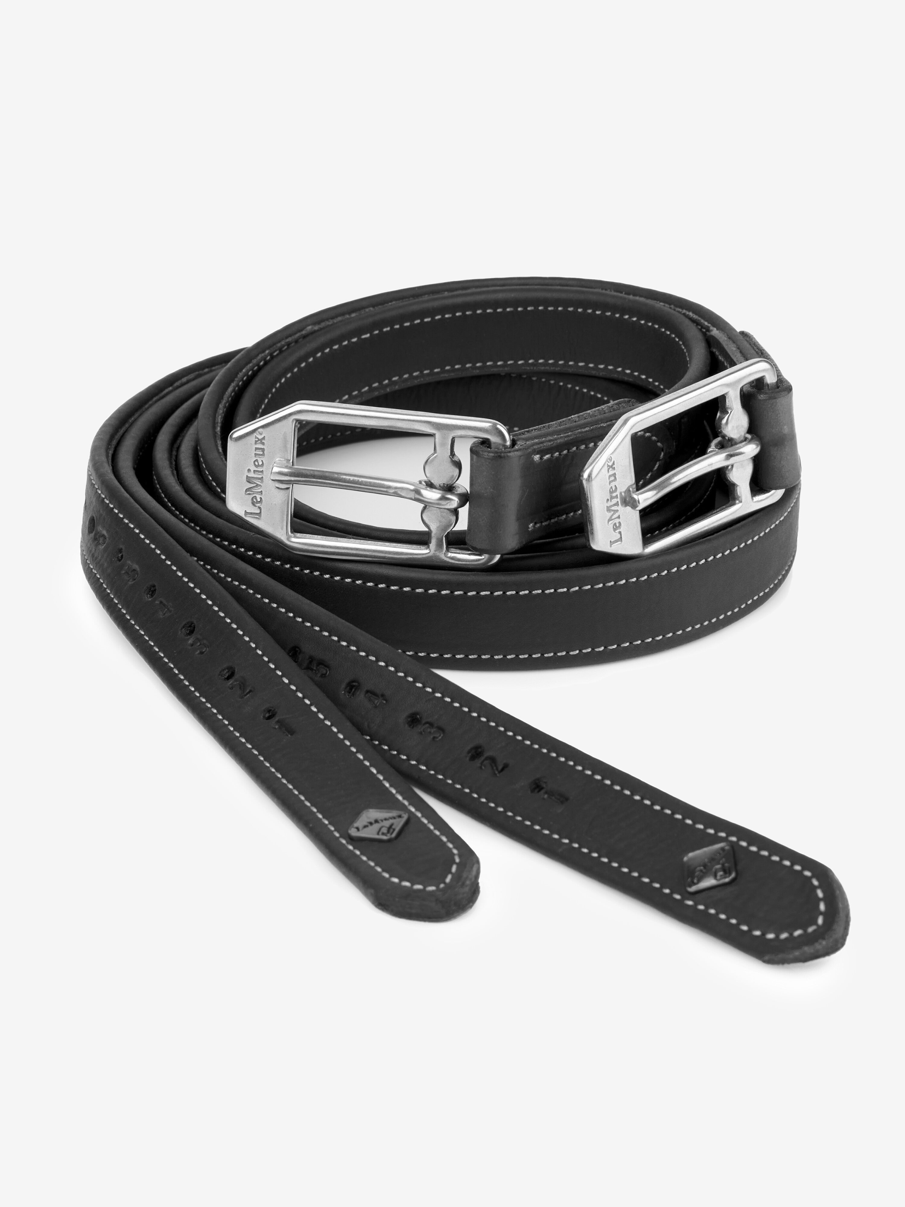 LeMieux Vector Stirrup Leathers-English Tack-LeMieux-130 cm / 51"-Black-Evolution Equestrian Co.