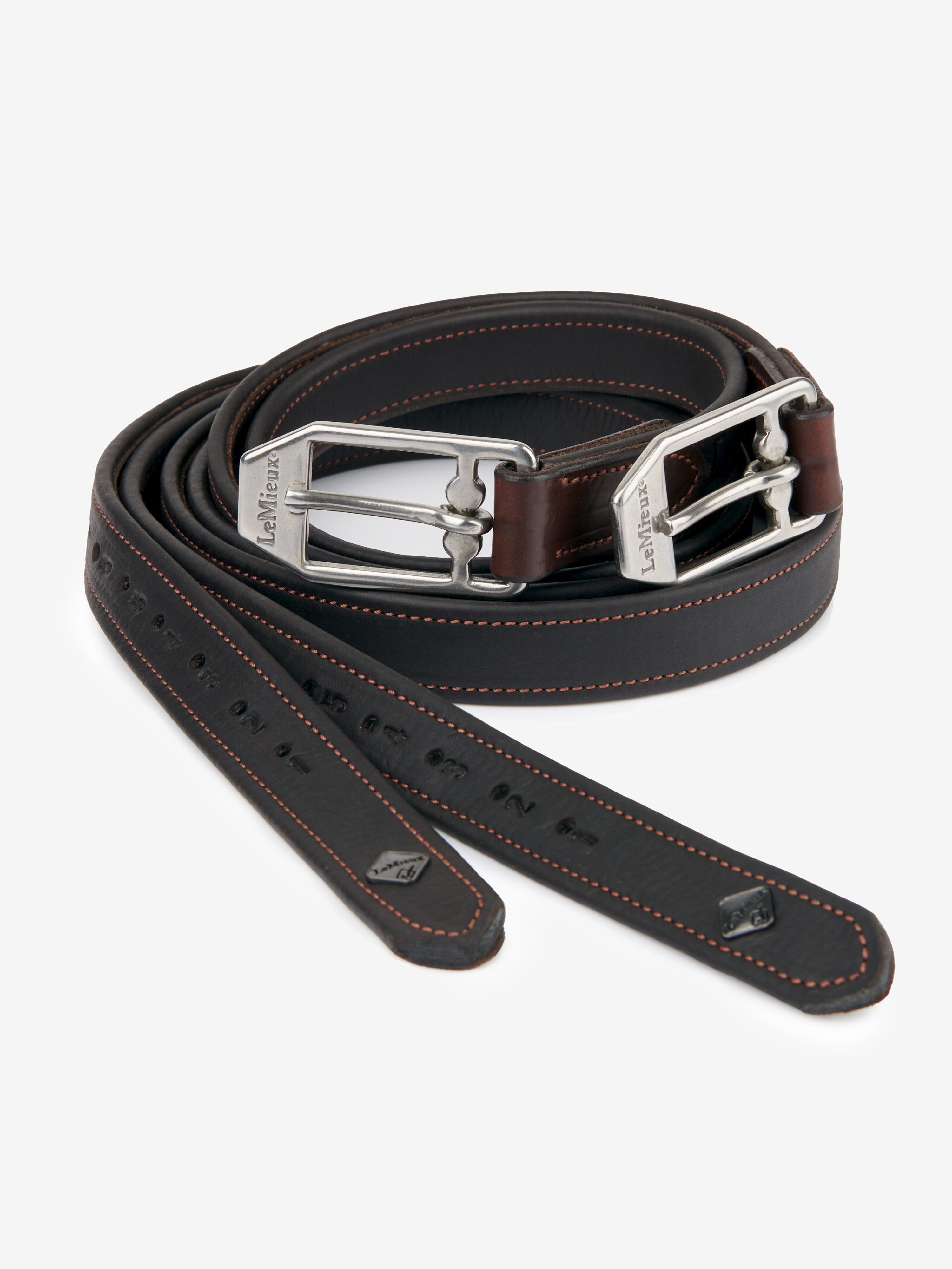 LeMieux Vector Stirrup Leathers-English Tack-LeMieux-130 cm / 51"-Brown-Evolution Equestrian Co.