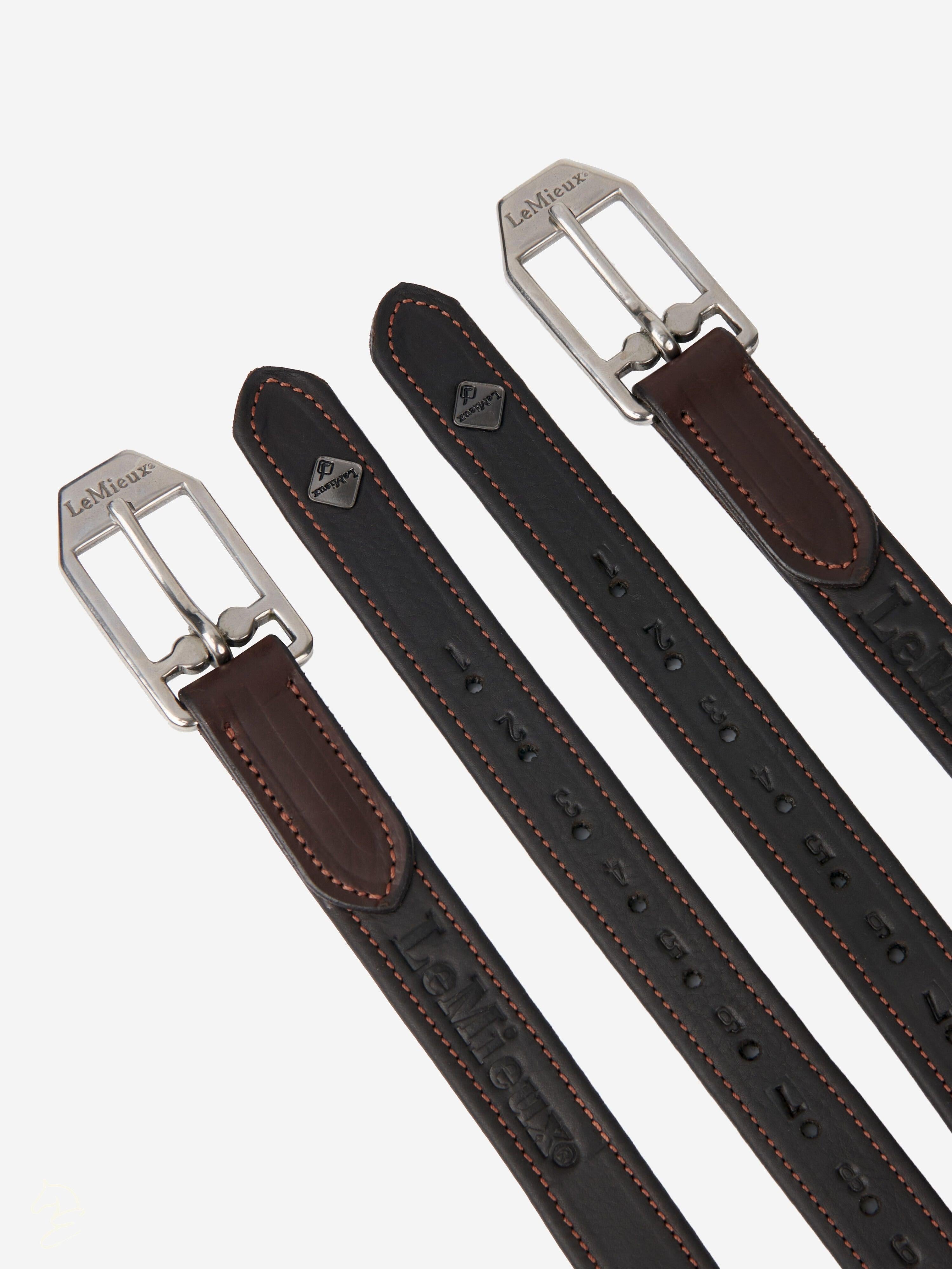 LeMieux Vector Stirrup Leathers-English Tack-LeMieux-130 cm / 51"-Brown-Evolution Equestrian Co.