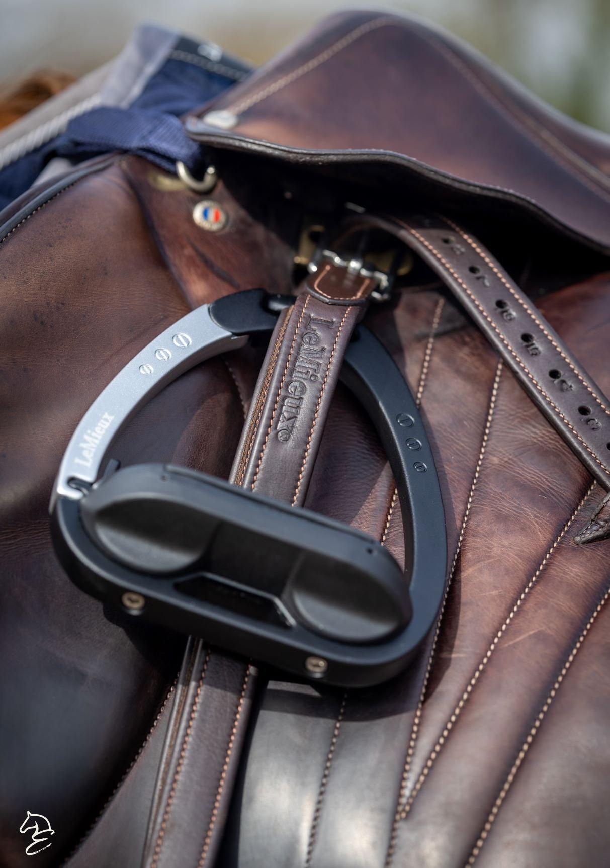 LeMieux Vector Stirrup Leathers-English Tack-LeMieux-130 cm / 51"-Brown-Evolution Equestrian Co.