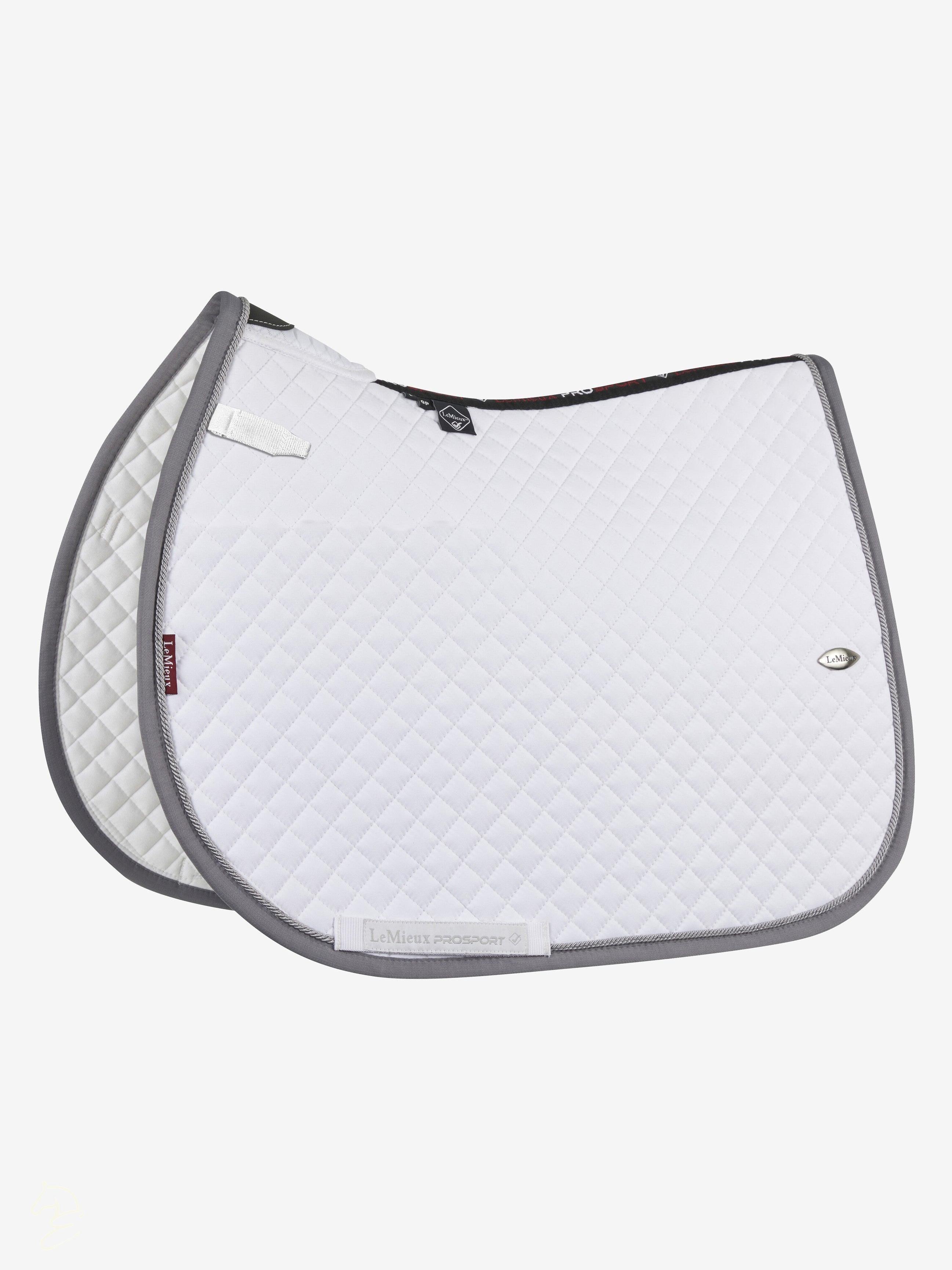 LeMieux Wither Relief Close Contact Saddle Pad-English Saddle Pad-LeMieux-White-Evolution Equestrian Co.
