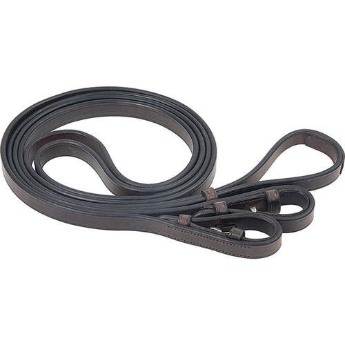 M. Toulouse Platinum Flat Curb Rein-English Reins-Can Pro Equestrian Supply-Evolution Equestrian Co.