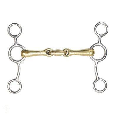 Shire Jr. Cowhorse Brass Alloy with Logenze-Bit-Pegasus-5"-Evolution Equestrian Co.