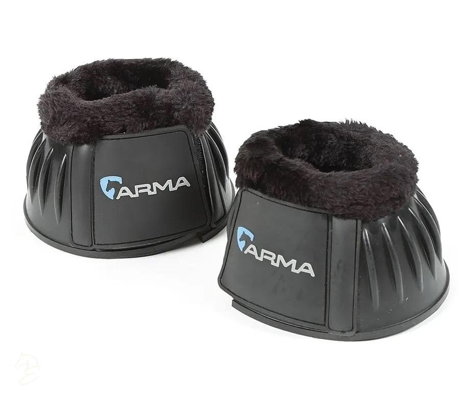 Shires Arma Black Fleece Lined Rubber Bell Boots-Bell Boots-Pegasus-Pony-Evolution Equestrian Co.