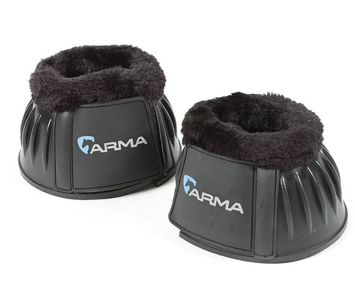 Shires Arma Black Fleece Lined Rubber Bell Boots-Bell Boots-Pegasus-Pony-Evolution Equestrian Co.