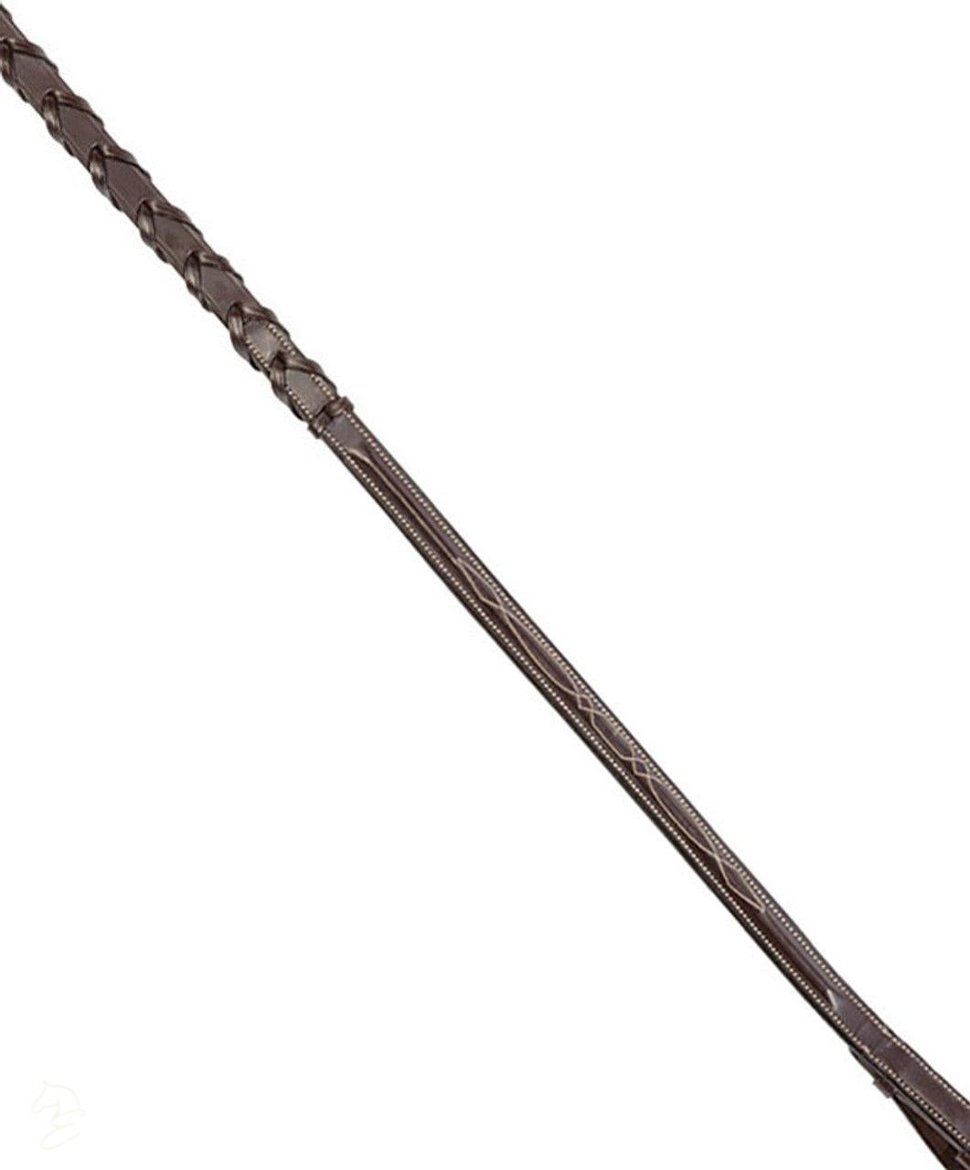 Shires Avignon Fancy Stitched Laced Reins-Horse Tack-Evolution Equestrian Co.-48" / Pony-Evolution Equestrian Co.