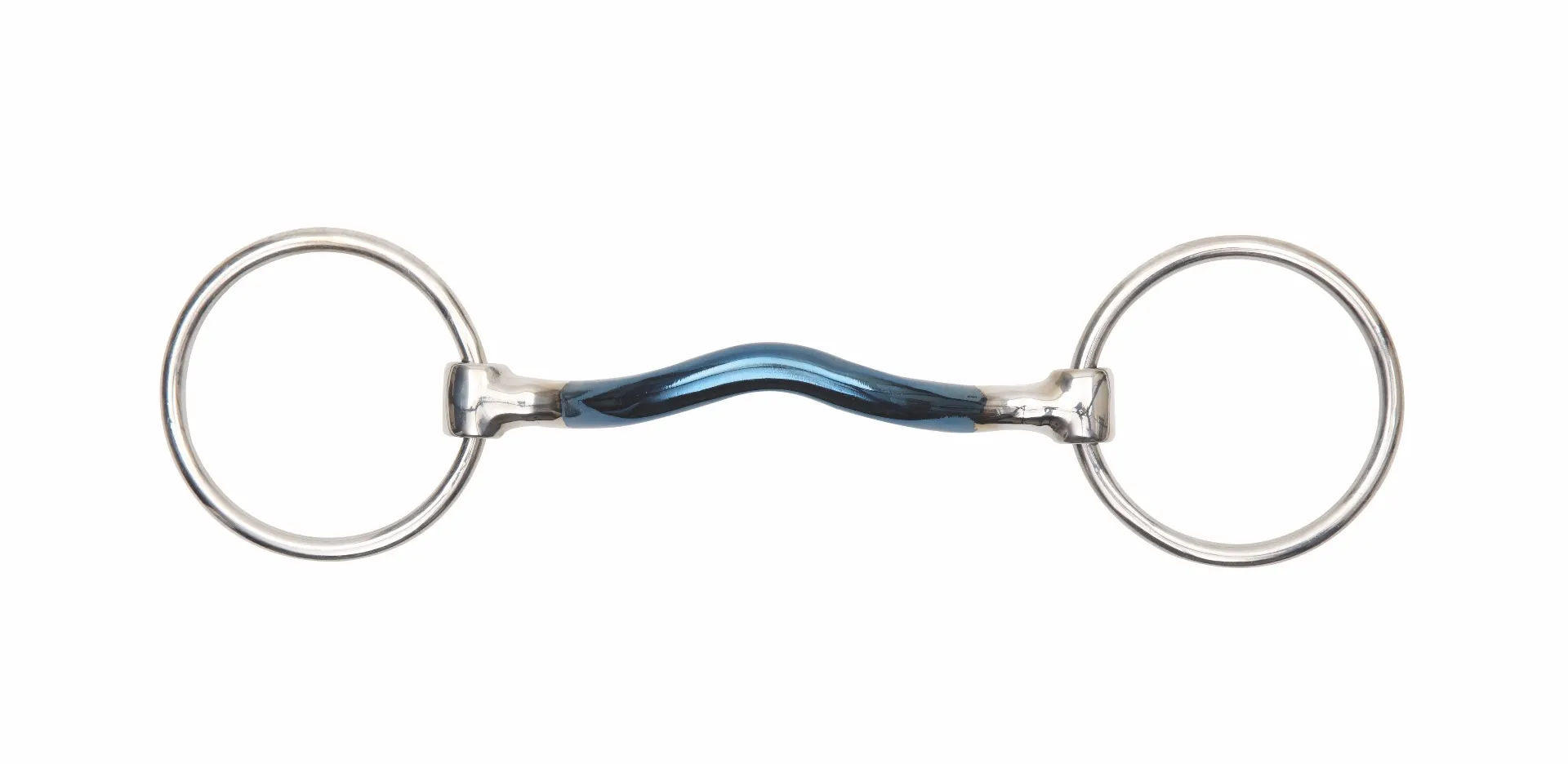 Shires Blue Alloy Loose Ring Mullen Snaffle-Bits-Pegasus-5"-Evolution Equestrian Co.