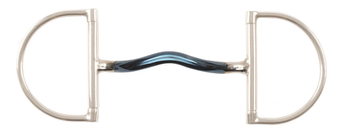 Shires Blue Alloy Mullen Dee Ring Snaffle-Bits-Pegasus-5