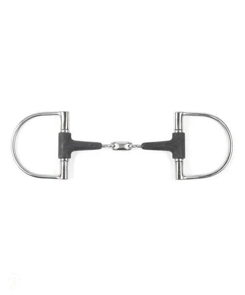 Shires EquiKind Rubber Covered Dee Ring Snaffle with Lozenge-Bits-Pegasus-4.5"-Evolution Equestrian Co.