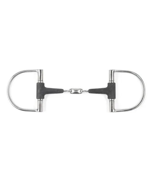 Shires EquiKind Rubber Covered Dee Ring Snaffle with Lozenge-Bits-Pegasus-4.5