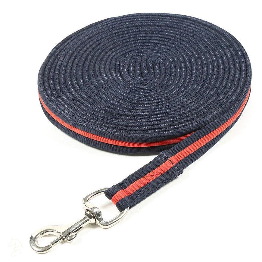 Shires Soft Feel Lunge Line-Lunge Line-Pegasus-Navy / Red-Evolution Equestrian Co.