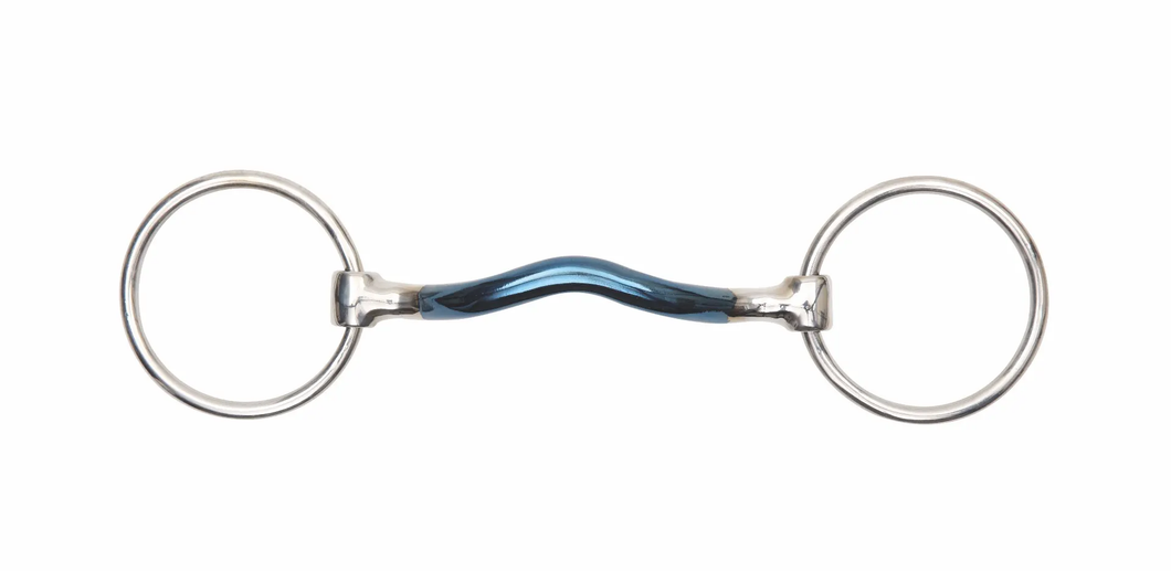 Shires Blue Alloy Loose Ring Mullen Snaffle